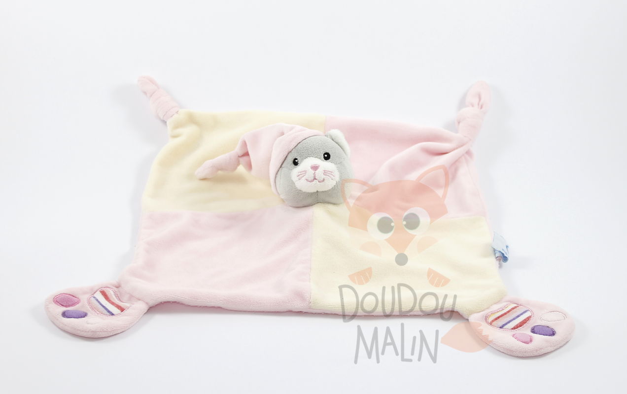  baby comforter pink cat  